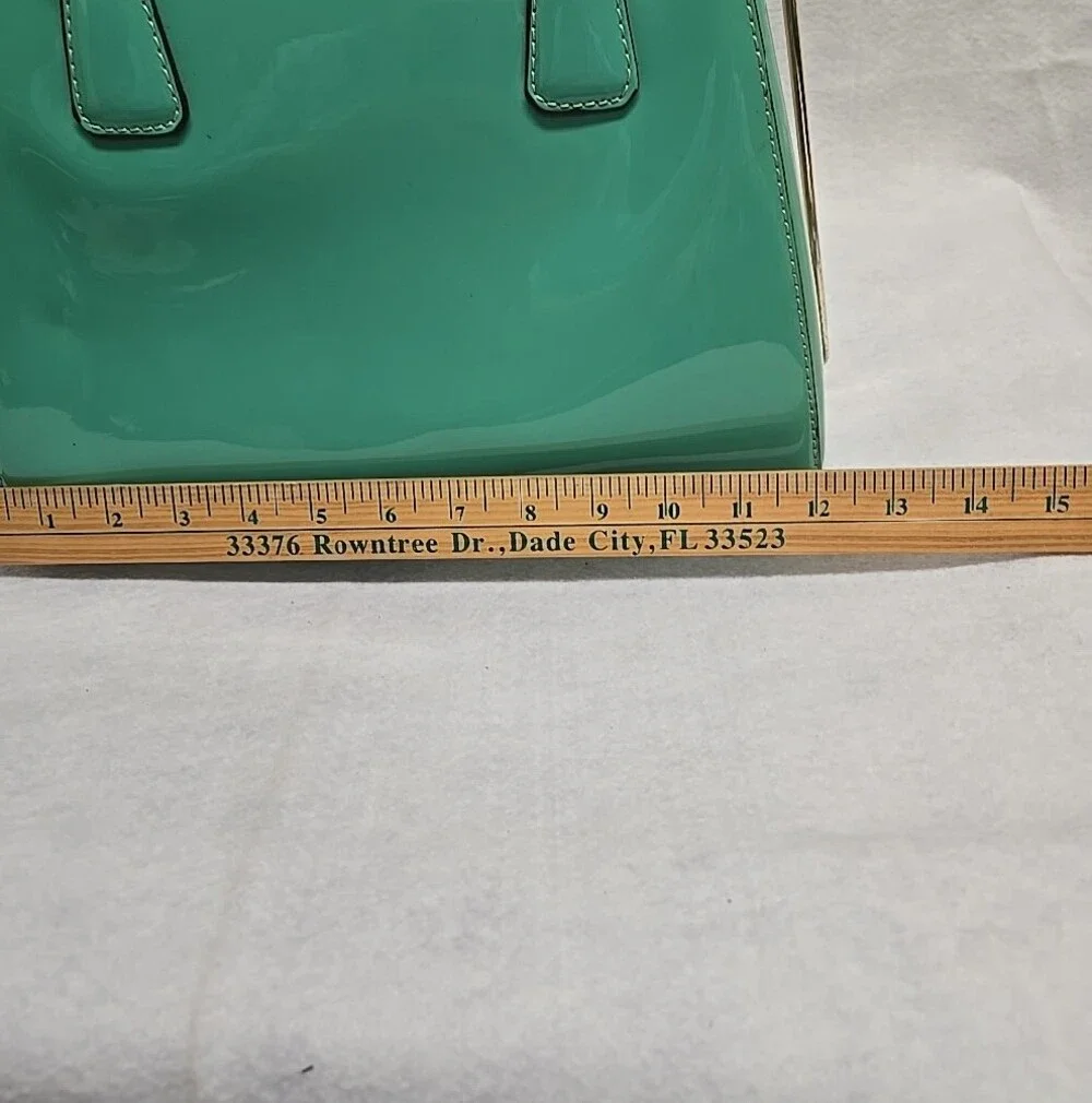 Mint Green Top-Handle Satchel With Wallet 10x12x6 W/ Wallet